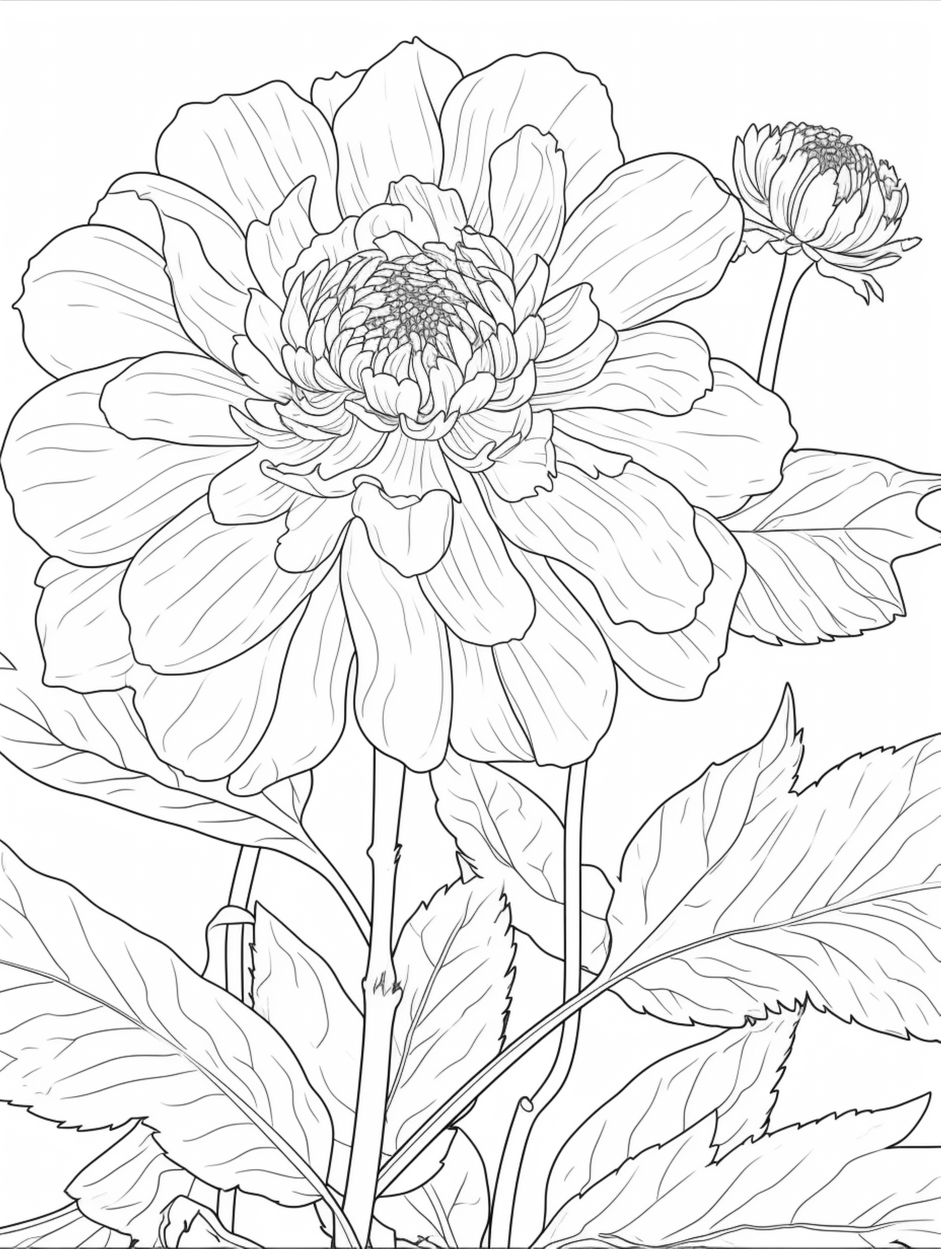 dahlia coloring pages