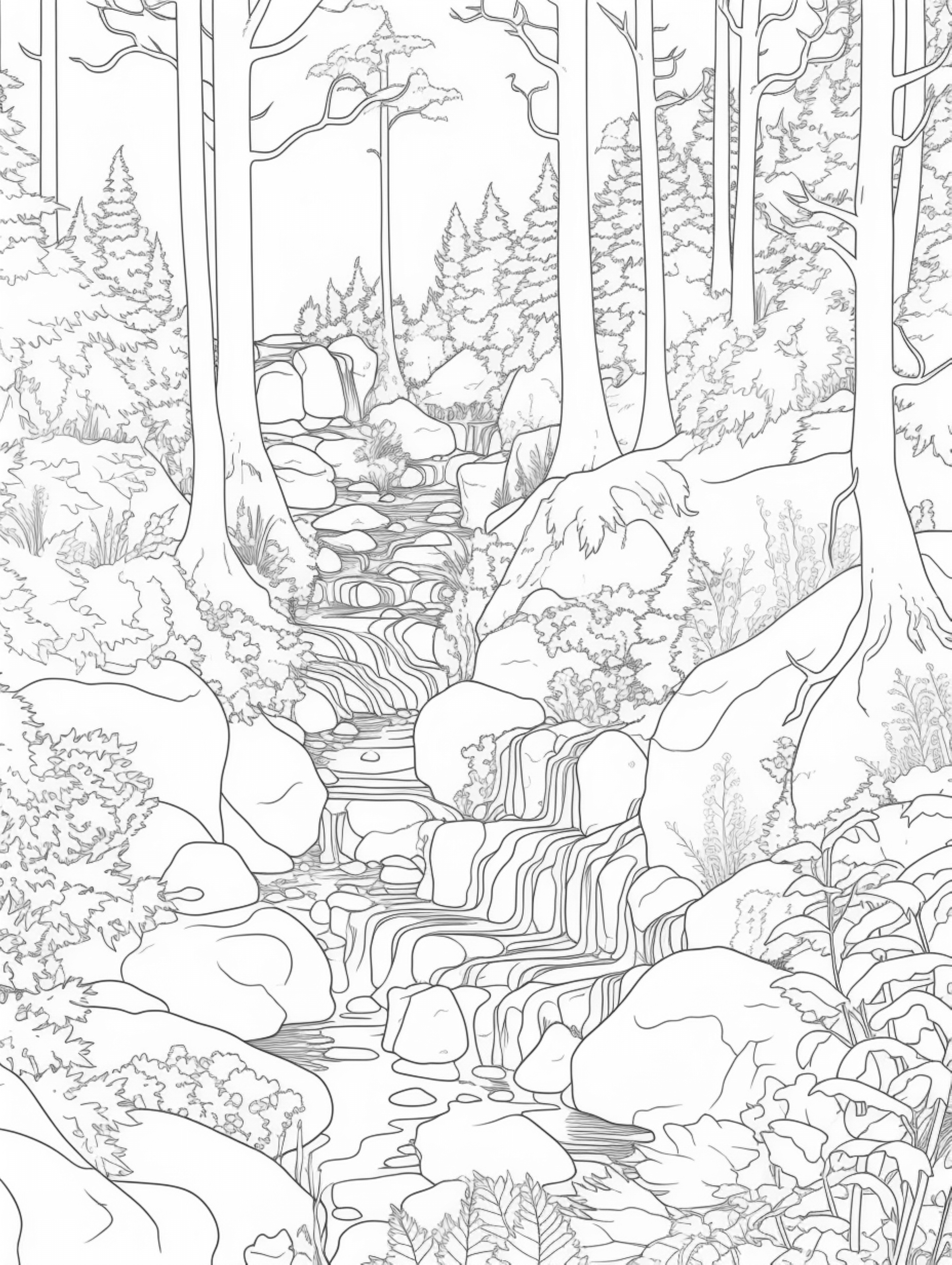 forest coloring page