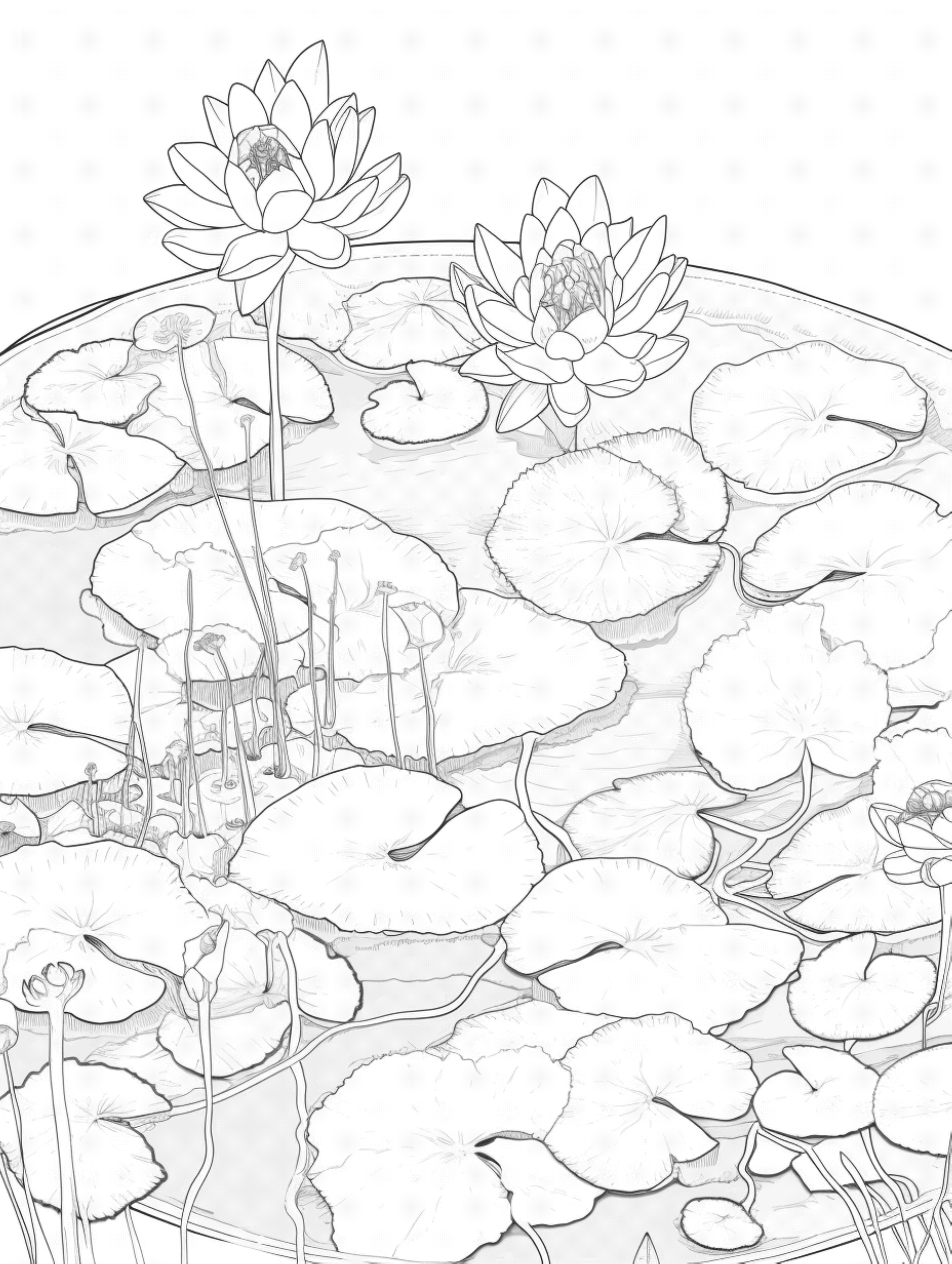 lily pad coloring pages