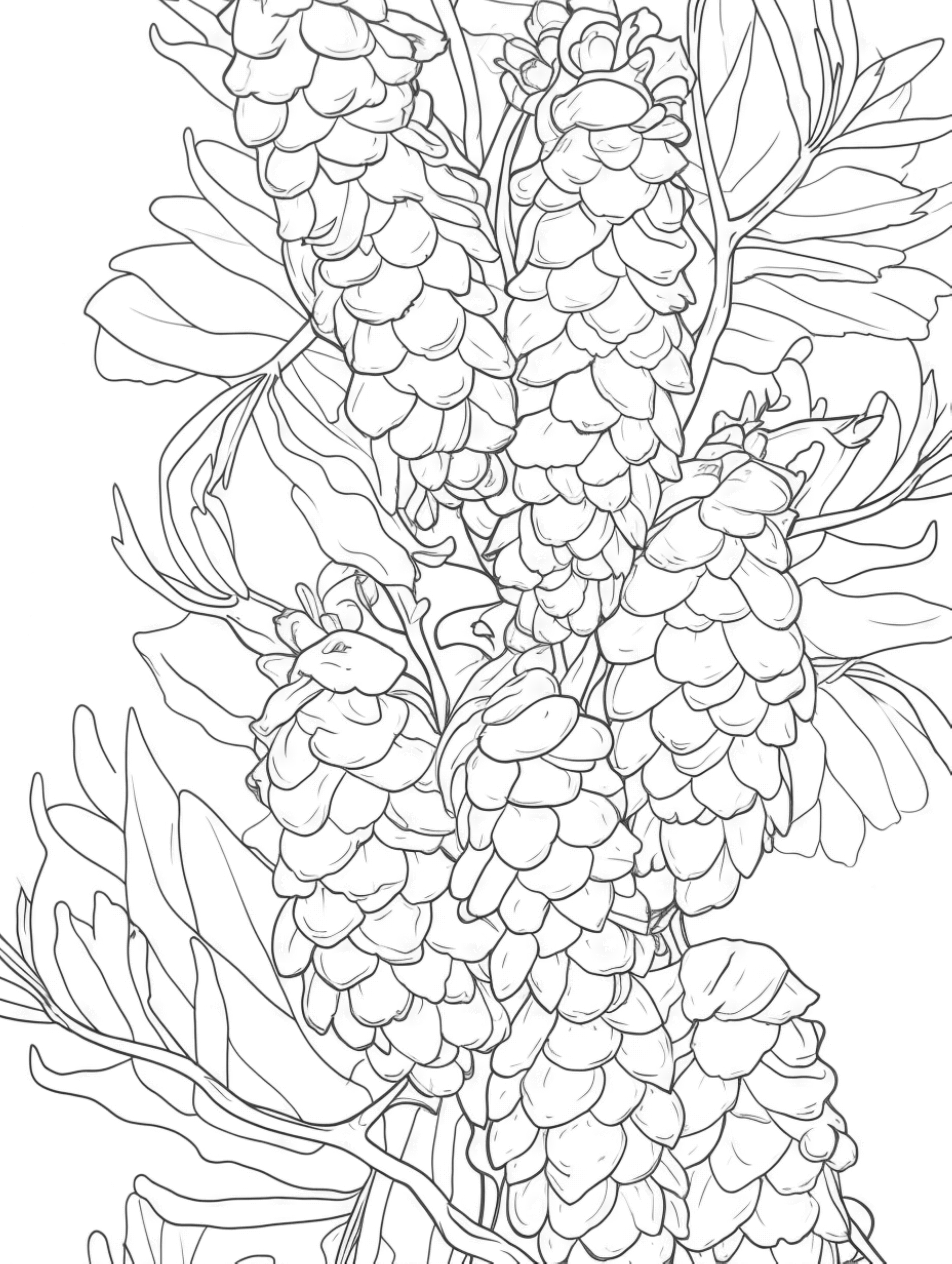 pinecone coloring page