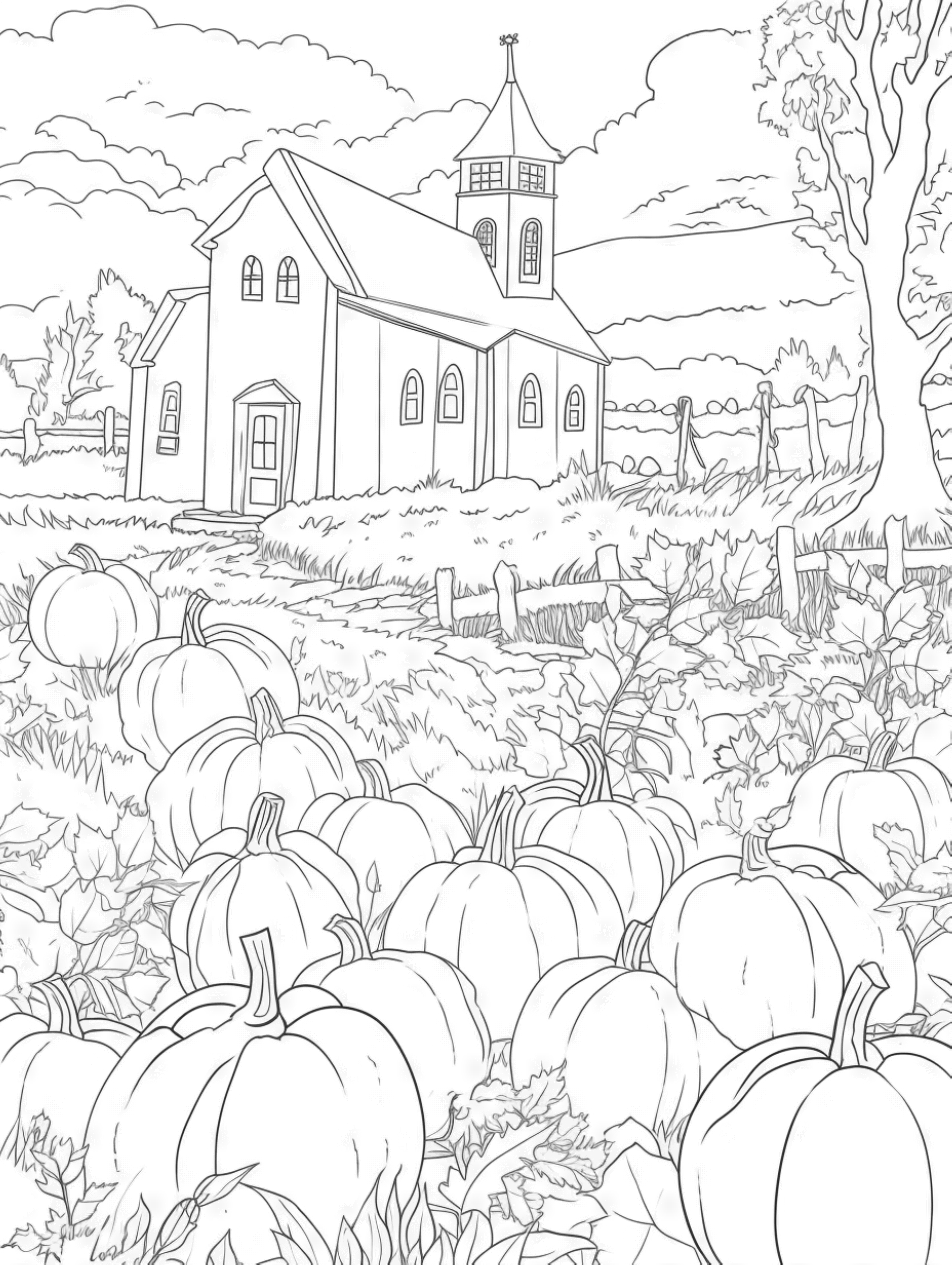 pumpkin patch coloring pages