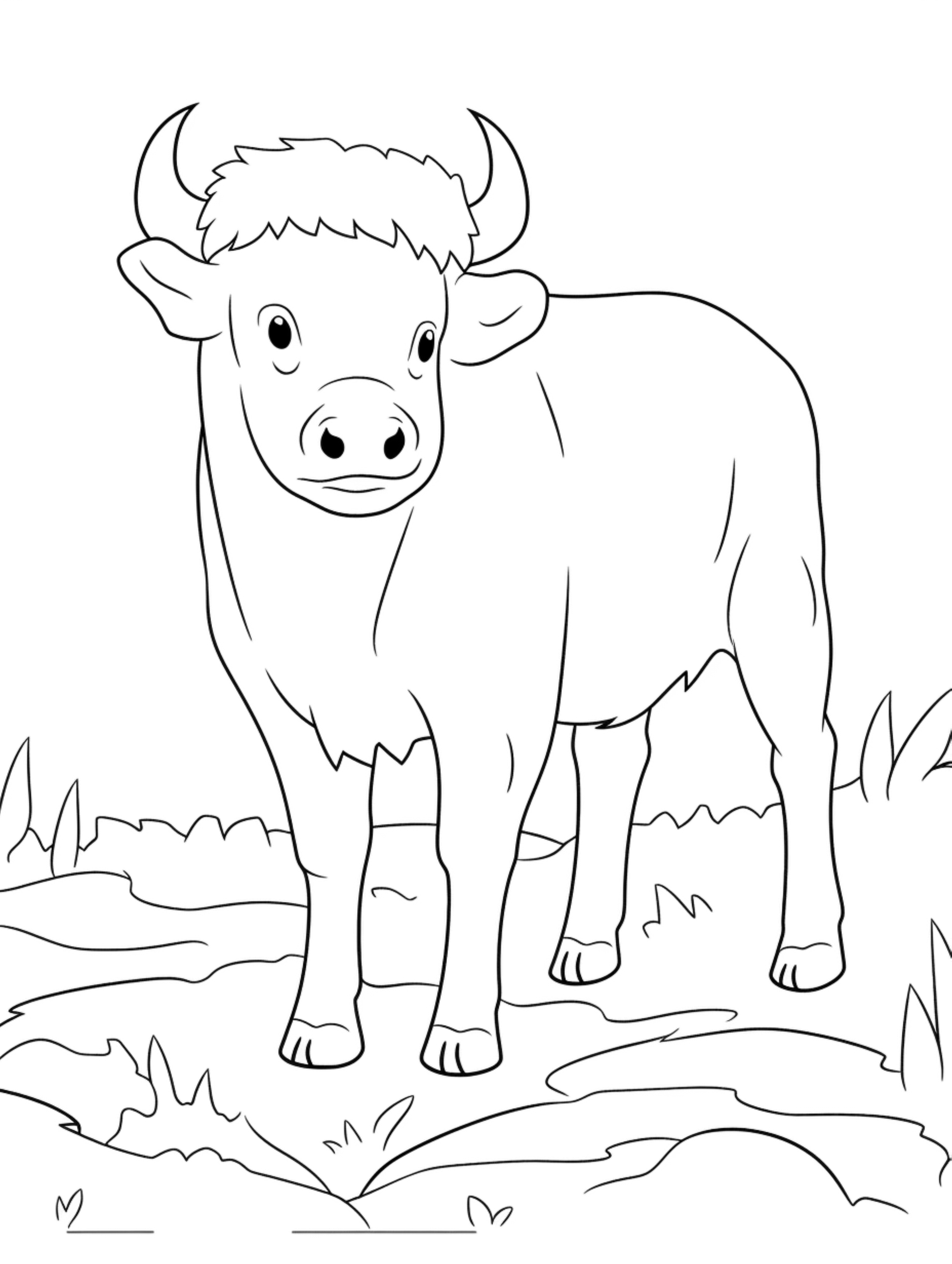 bison coloring page