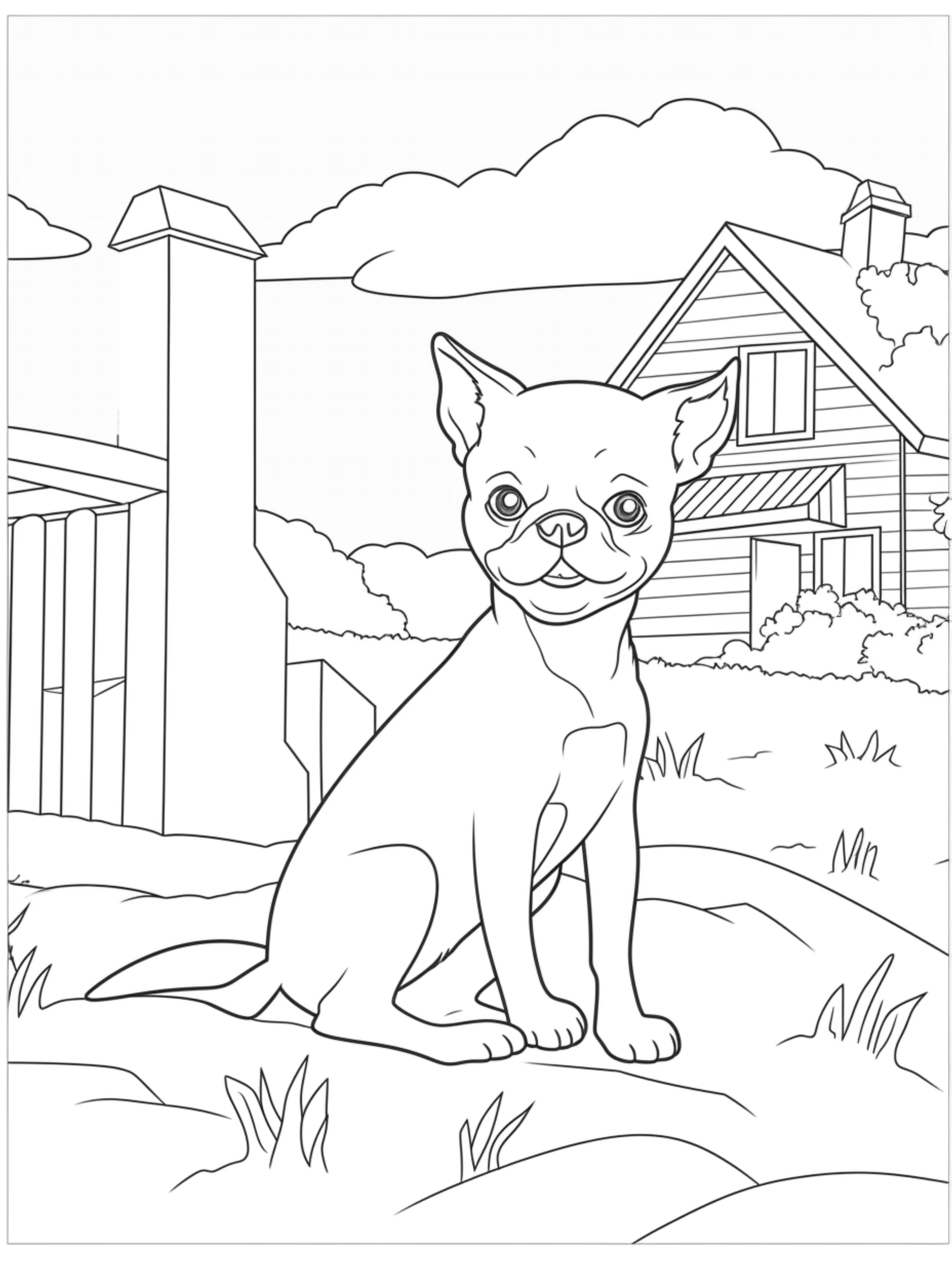 boston terrier coloring pages