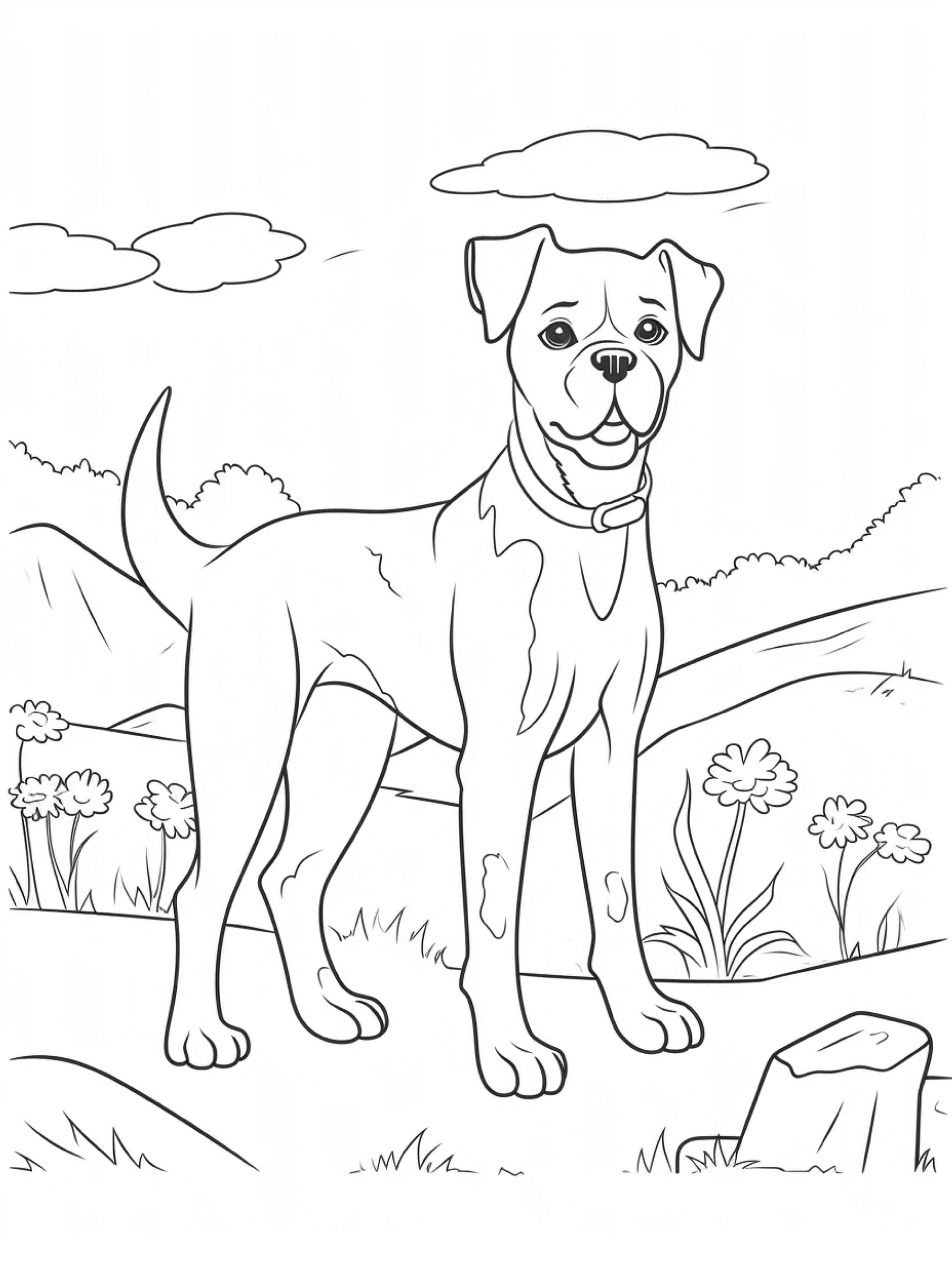 boxer coloring pages