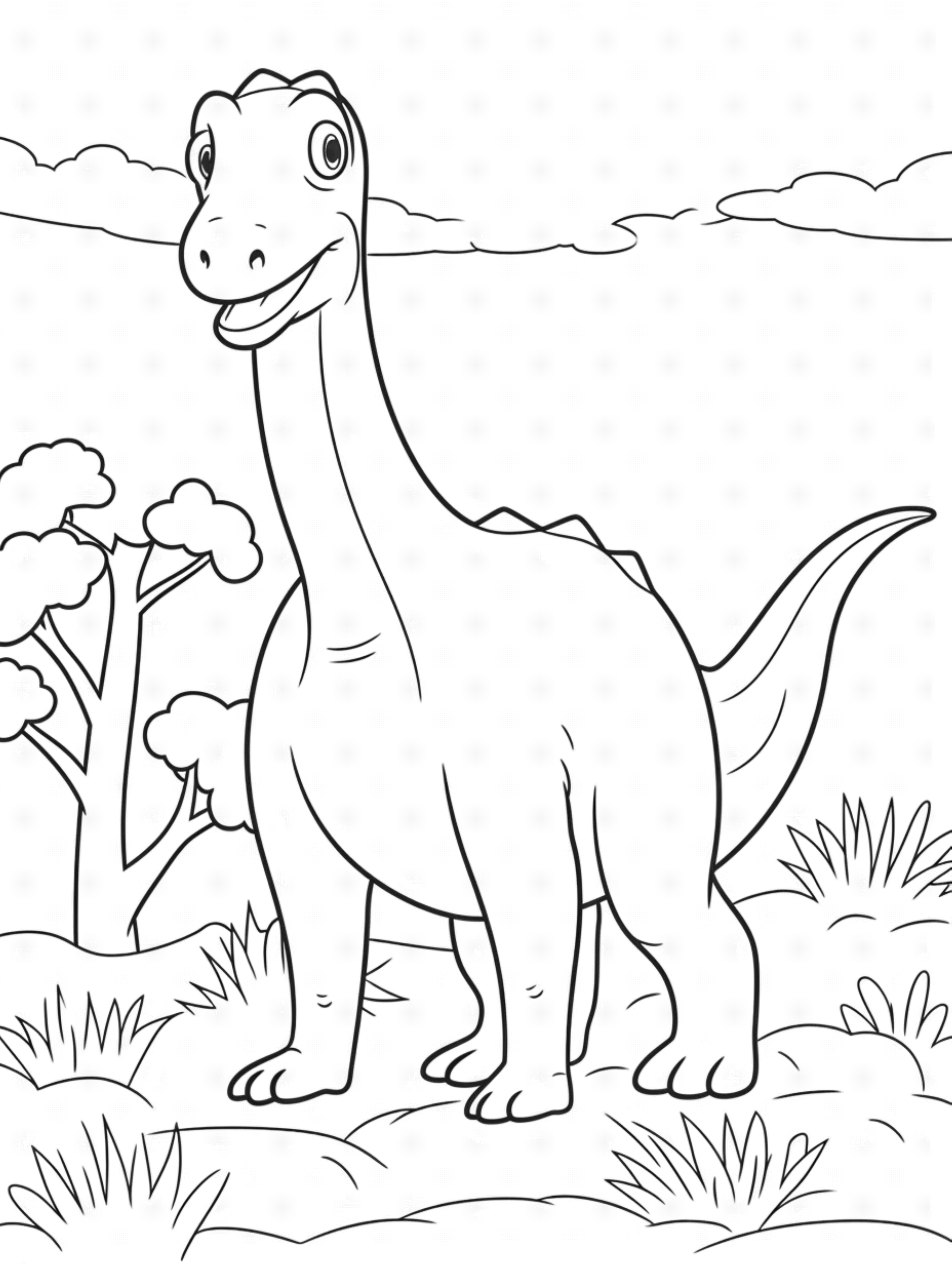 brachiosaurus coloring page