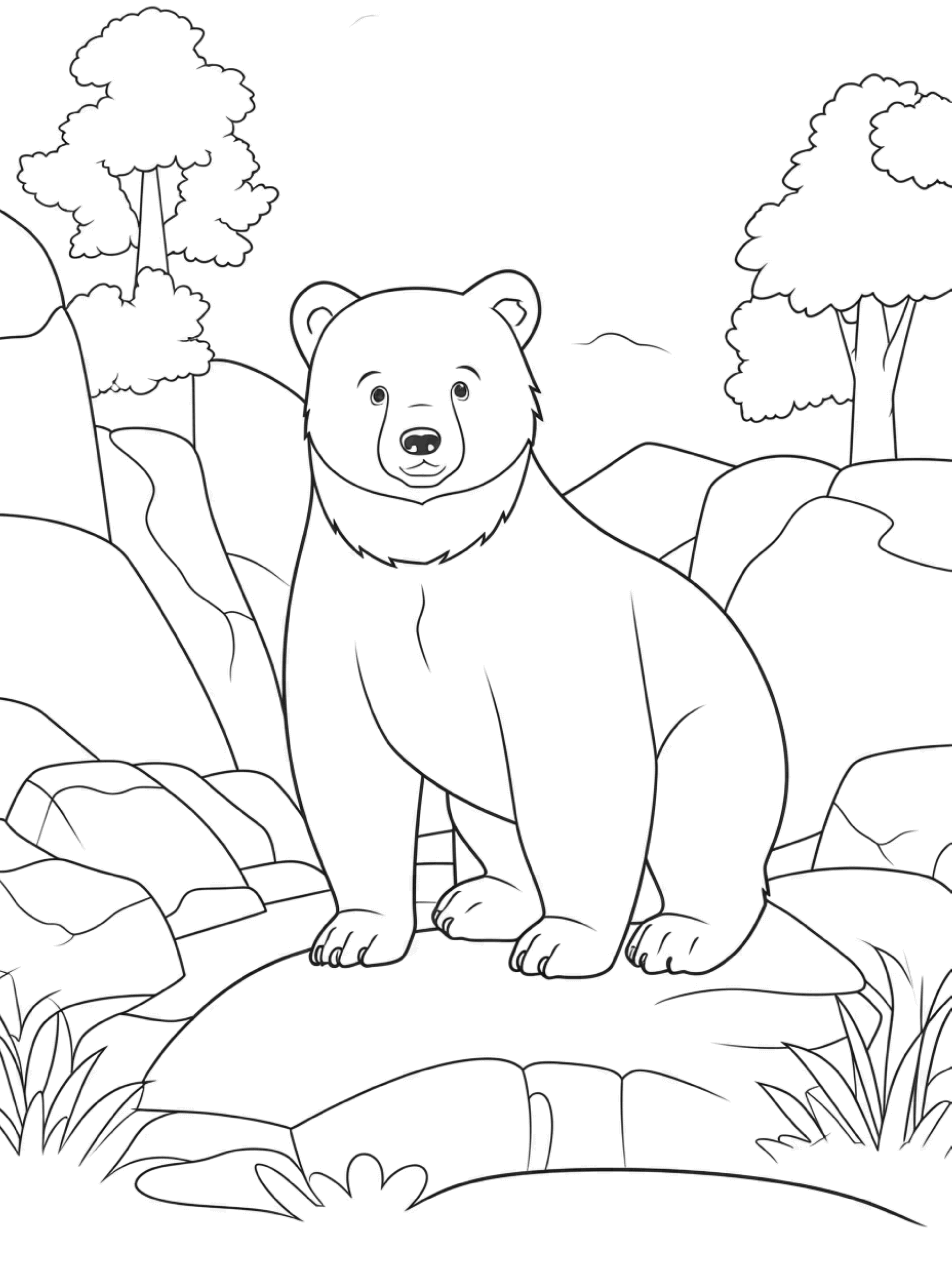 brown bear coloring pages
