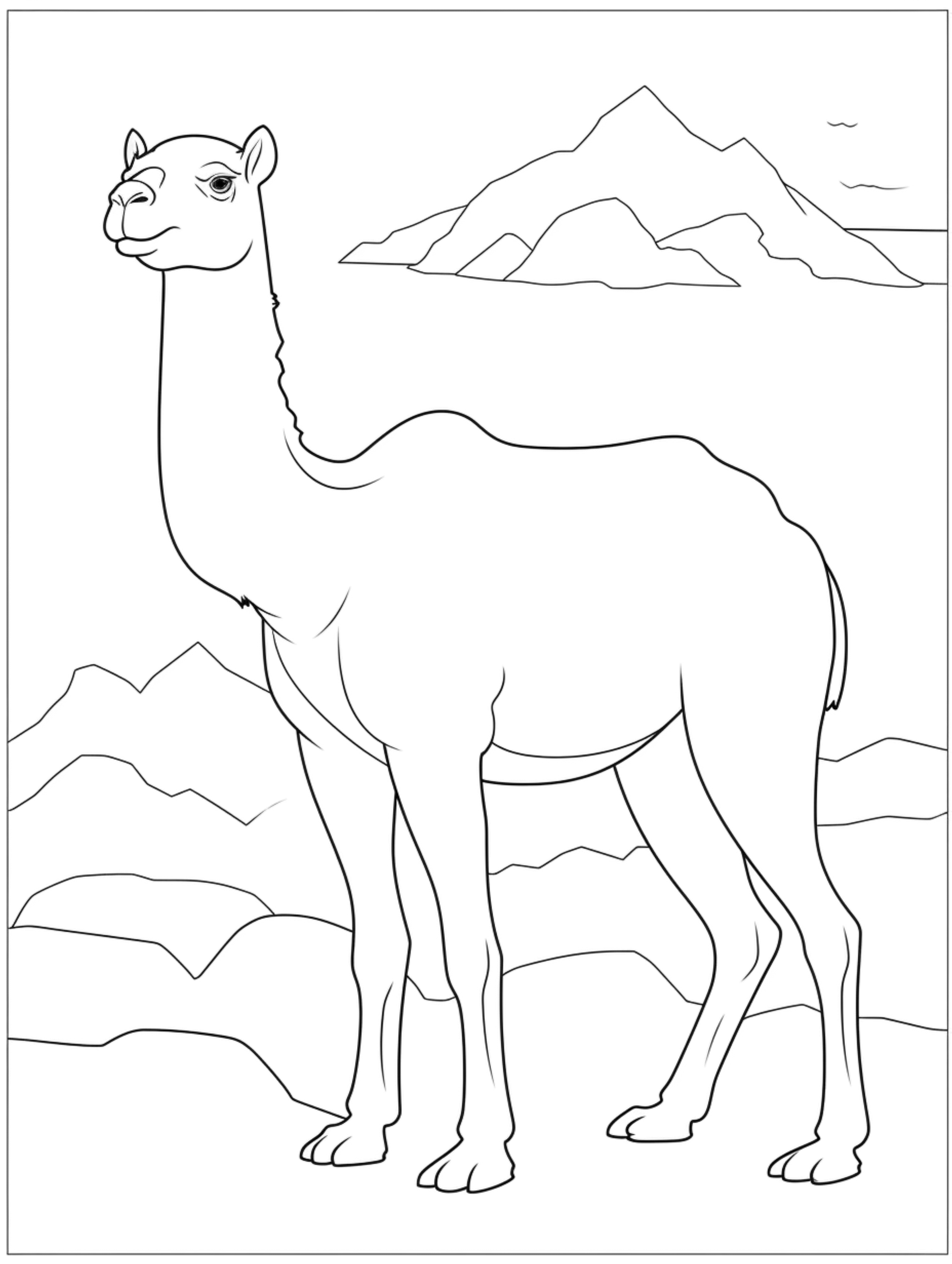 camel coloring page