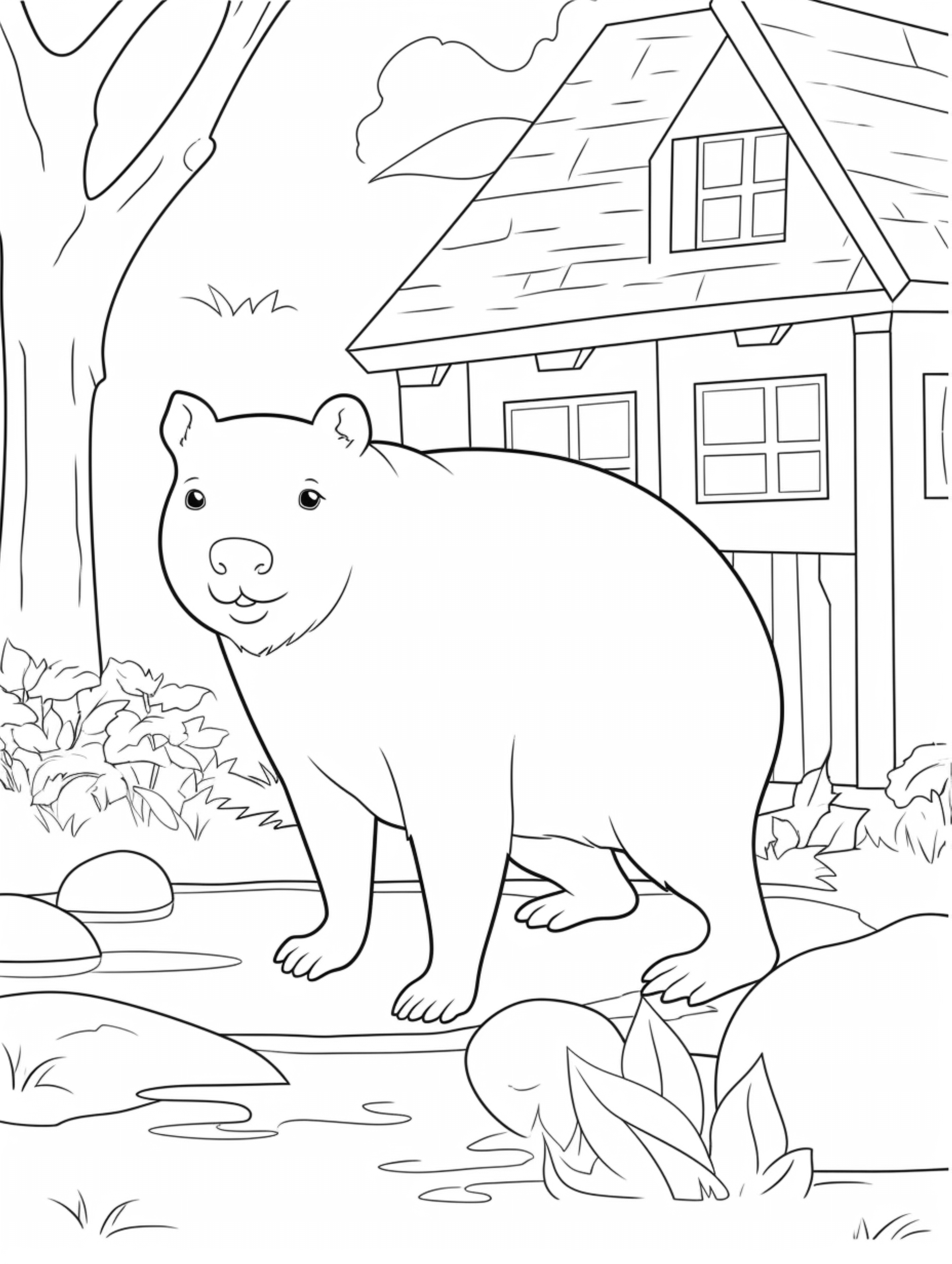 capybara coloring page