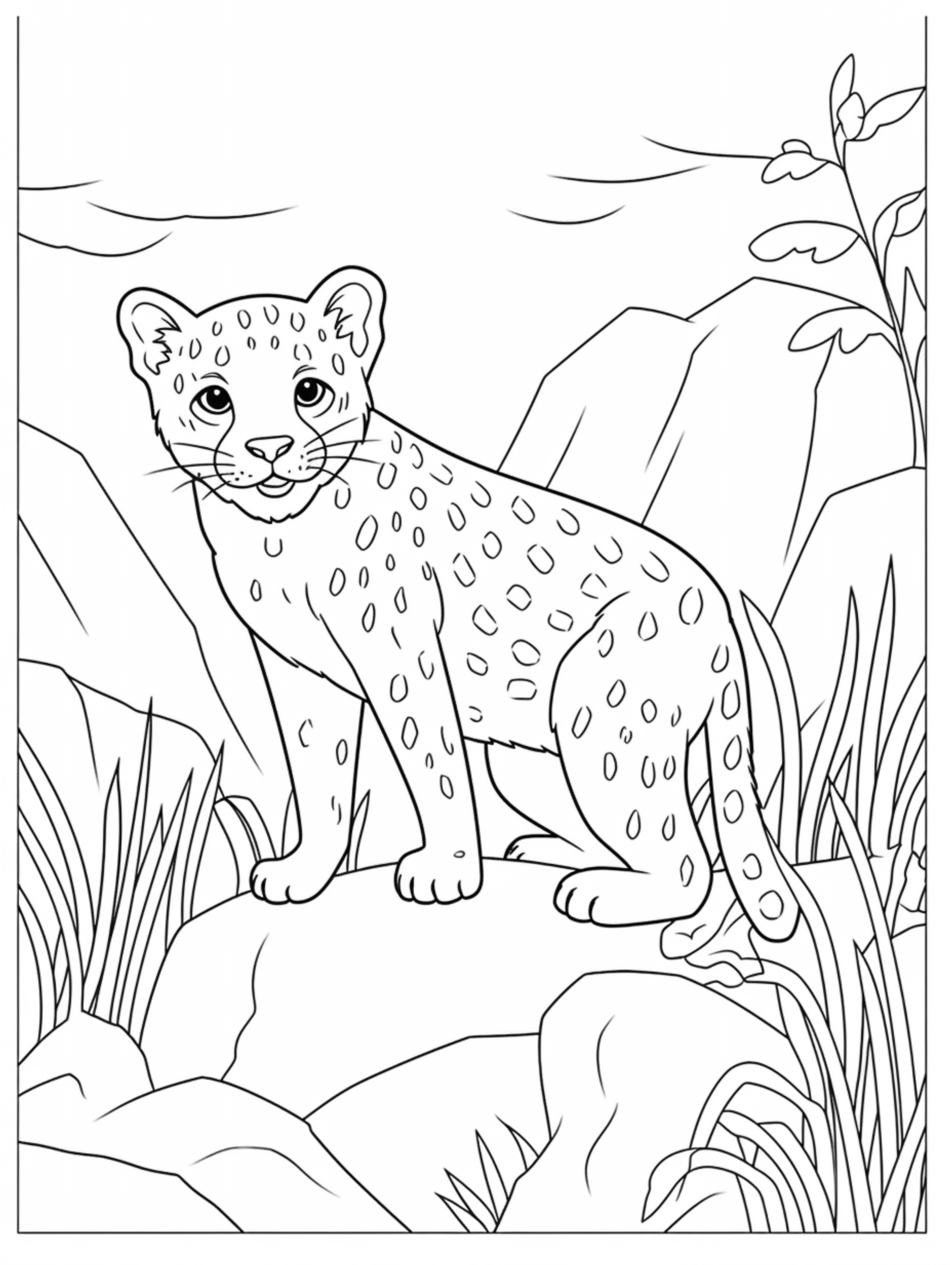 cheetah coloring pages