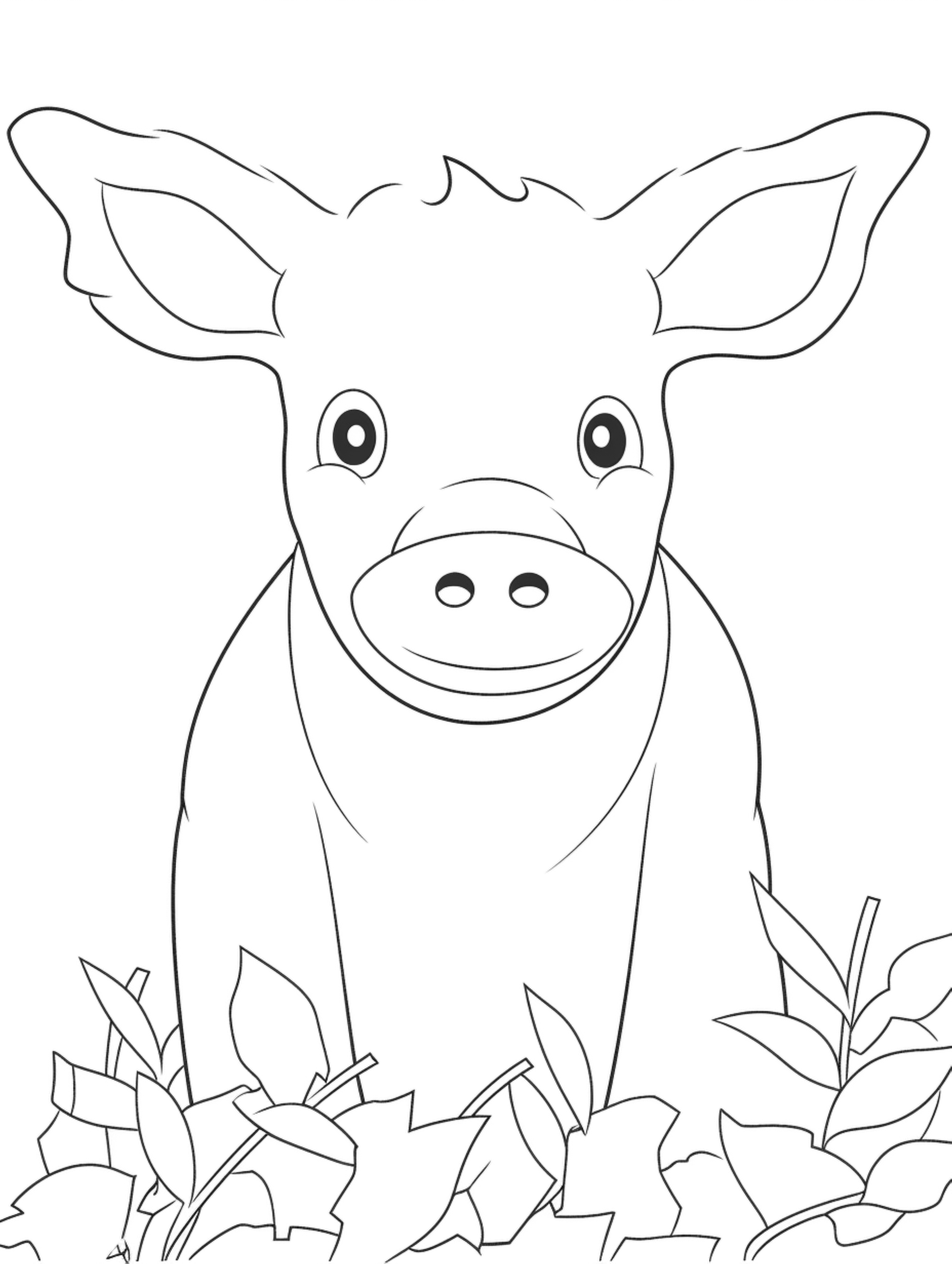 cow face coloring pages