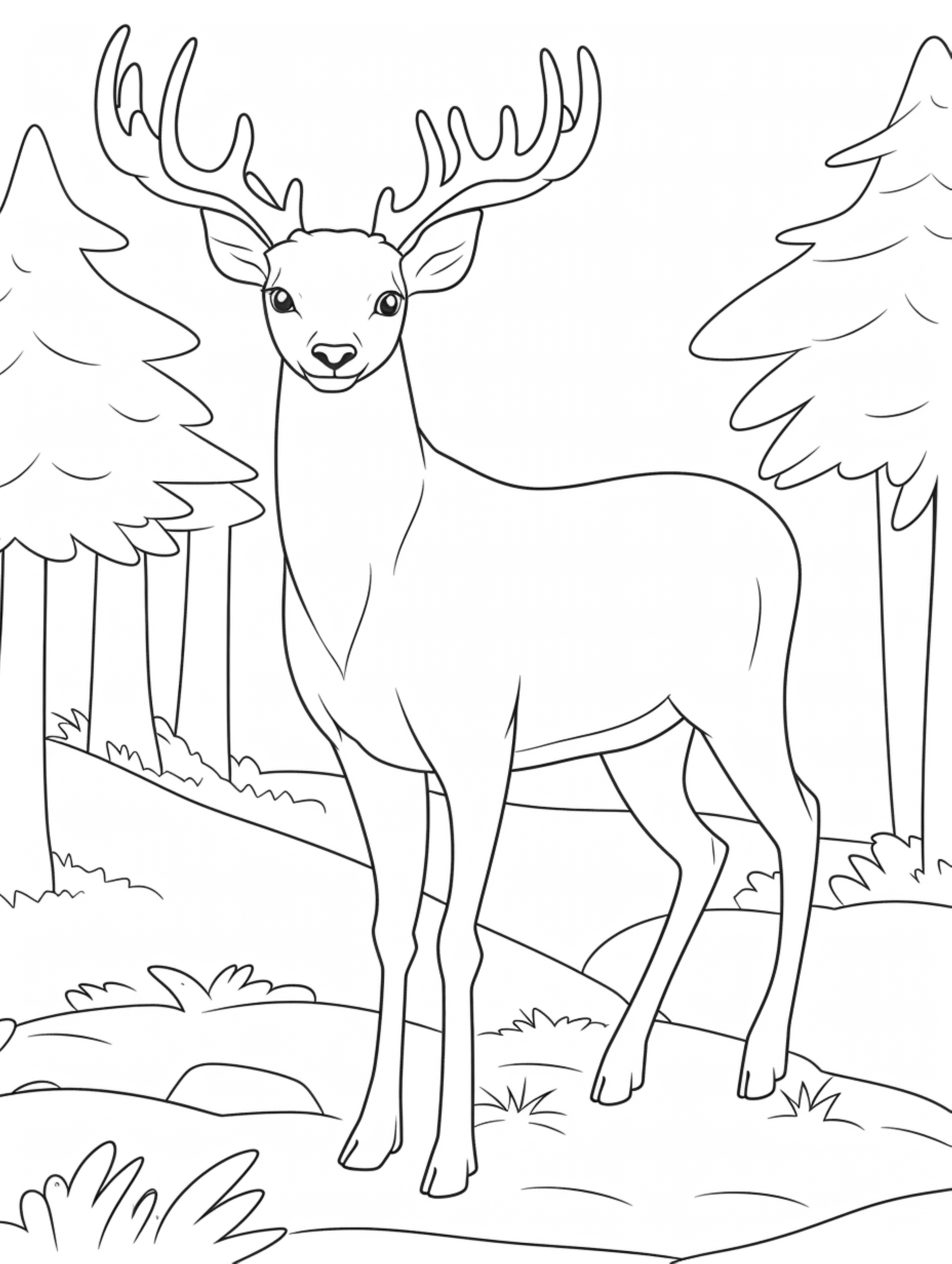elk coloring page