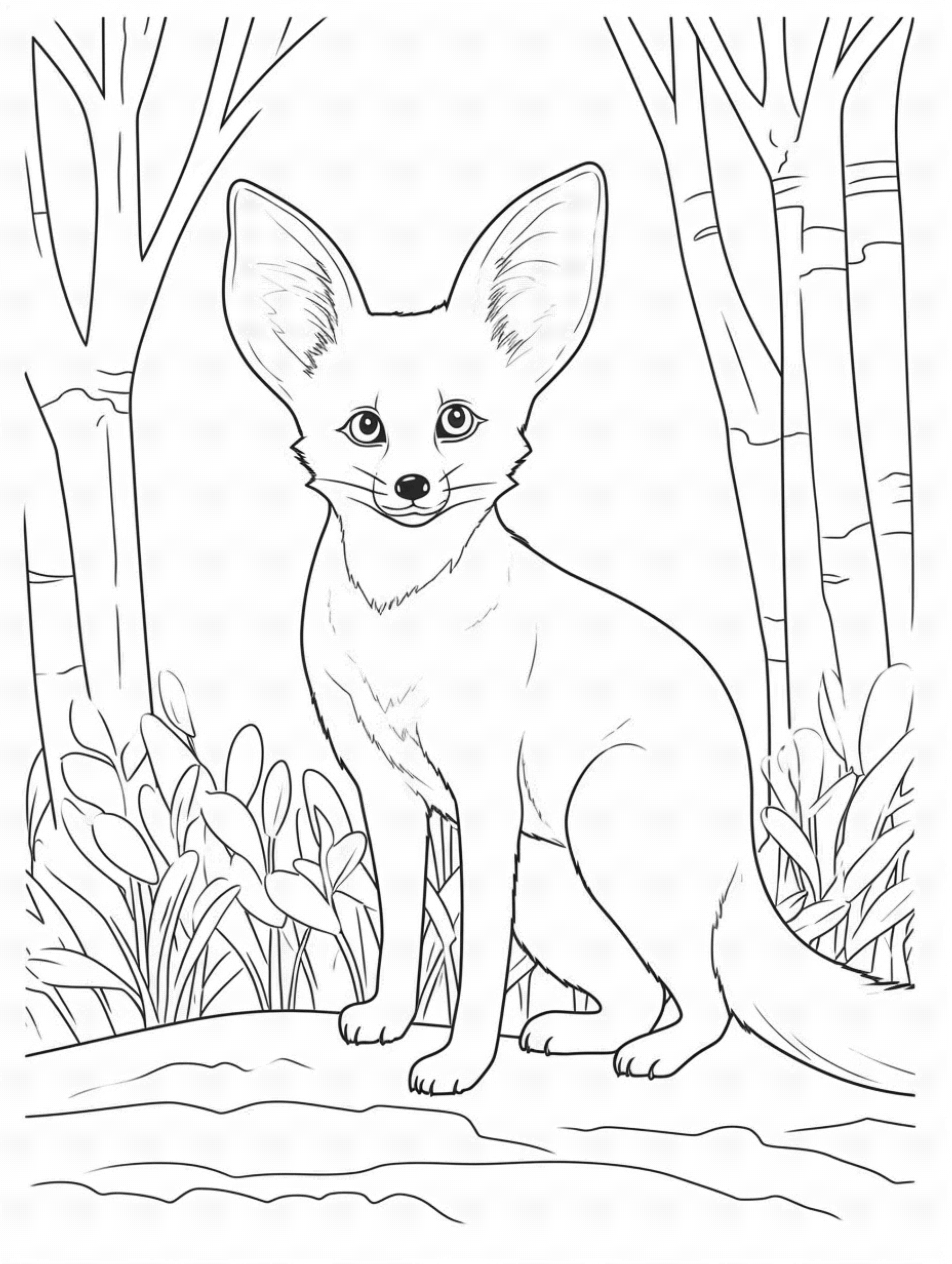 fennec fox coloring pages