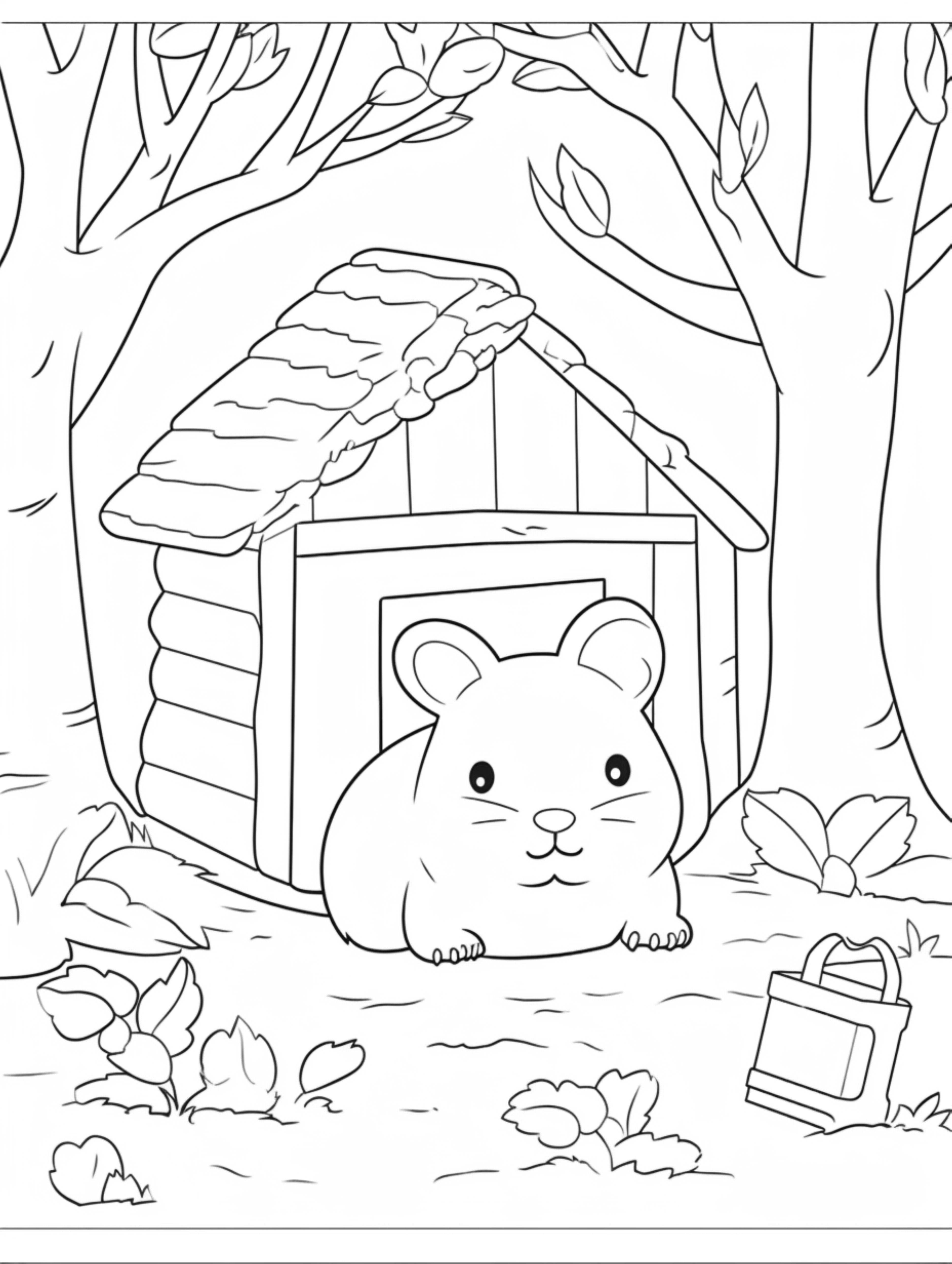 hamster coloring page