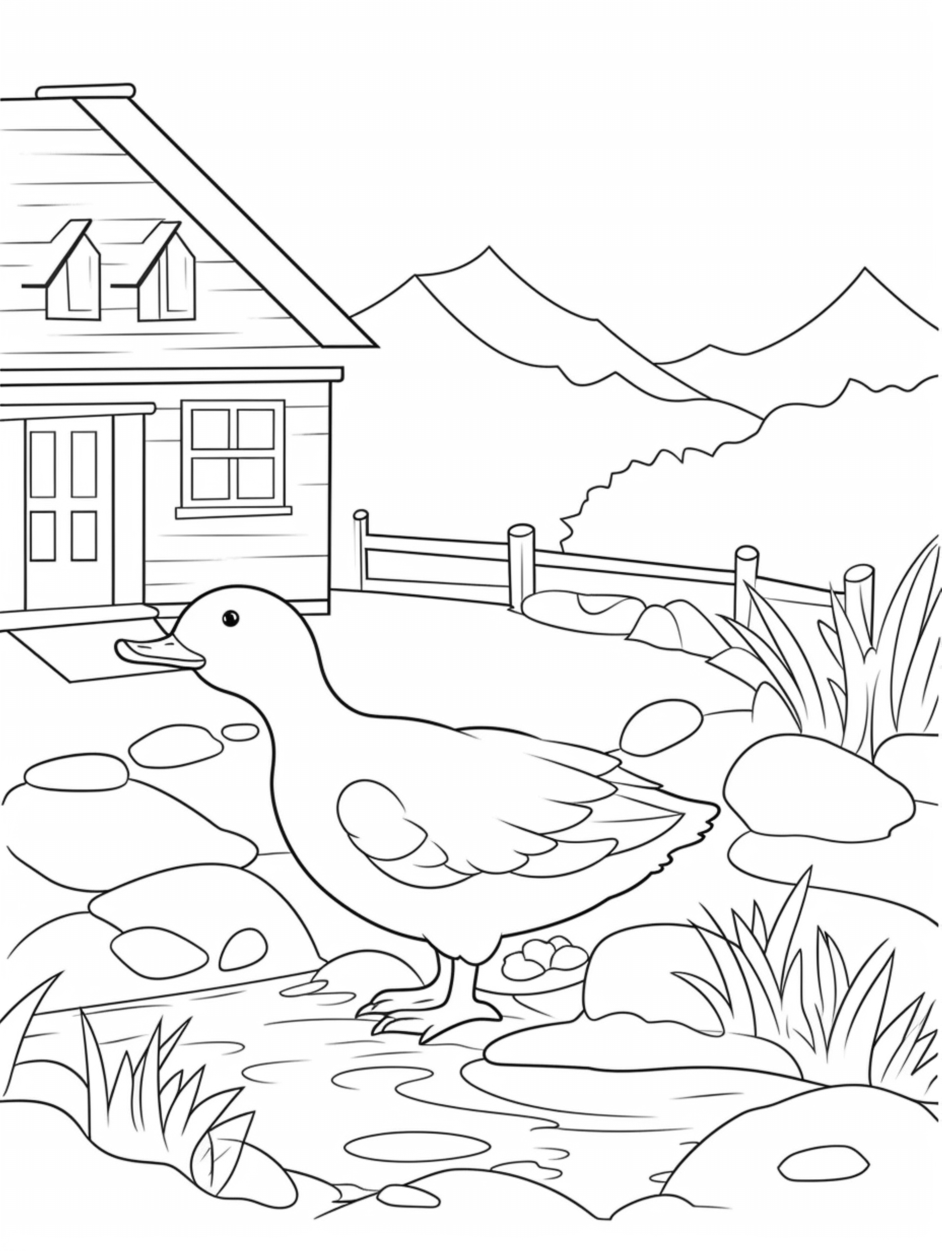 mallard duck coloring page