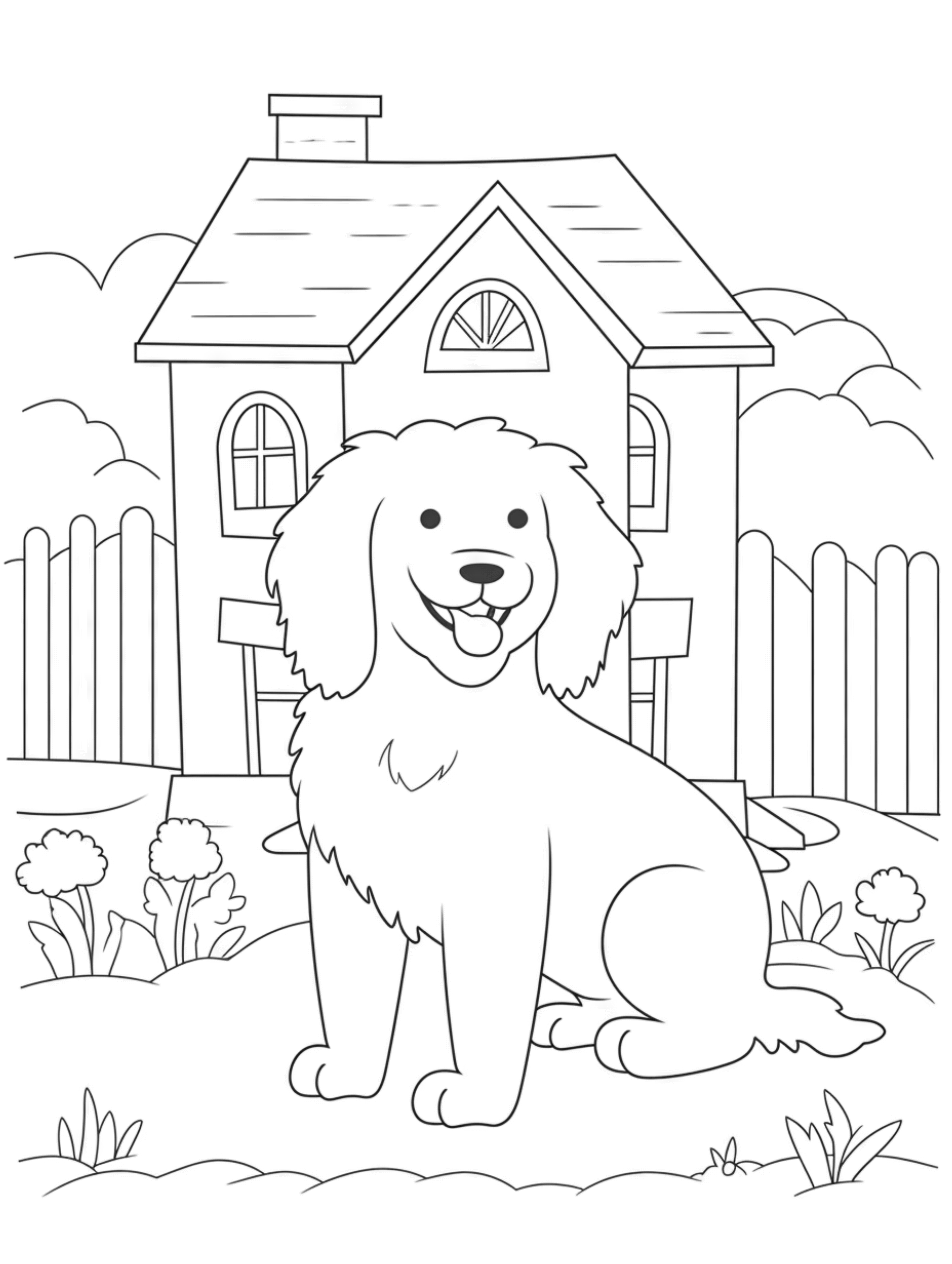 poodle coloring page