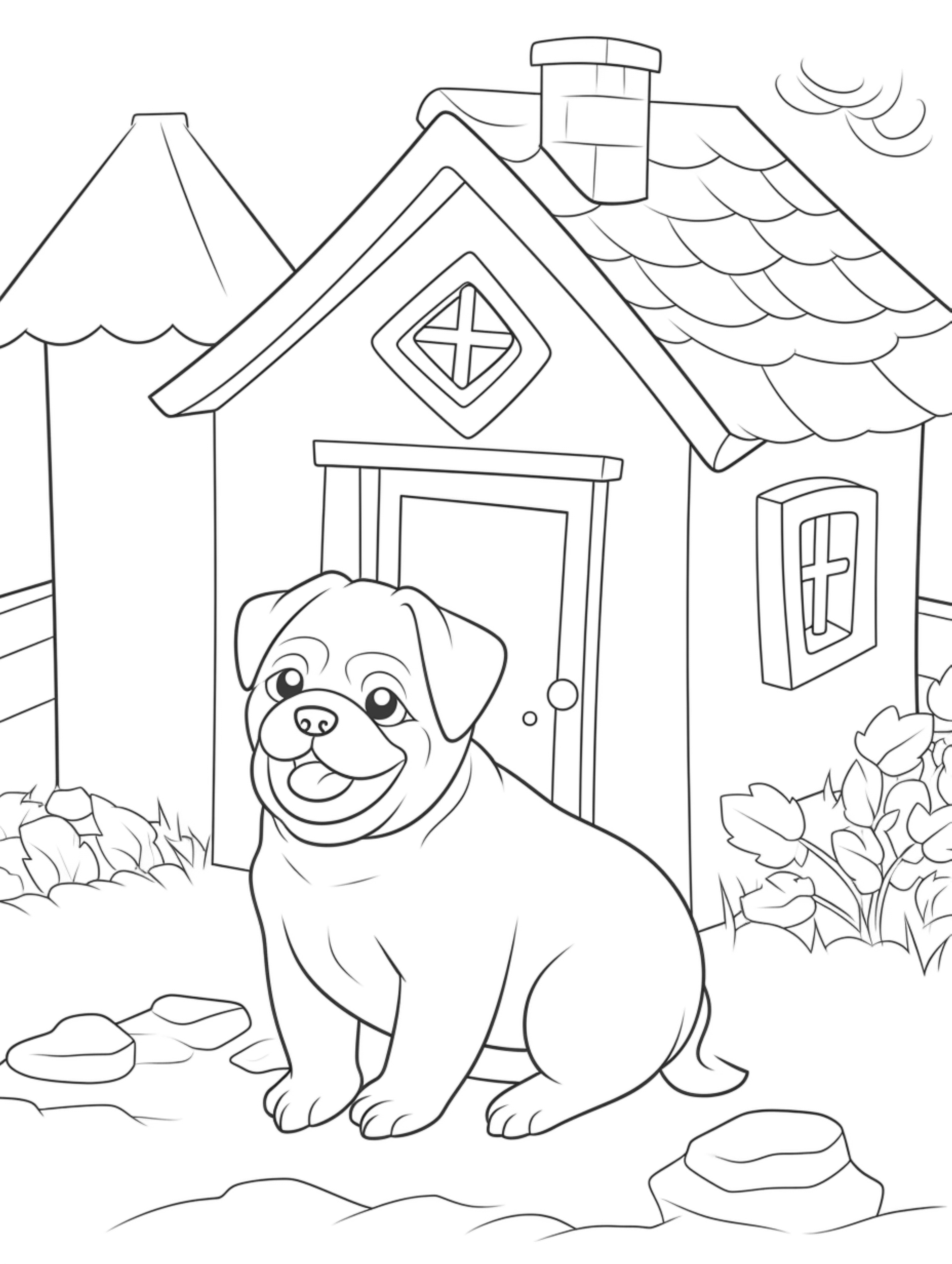pug coloring page