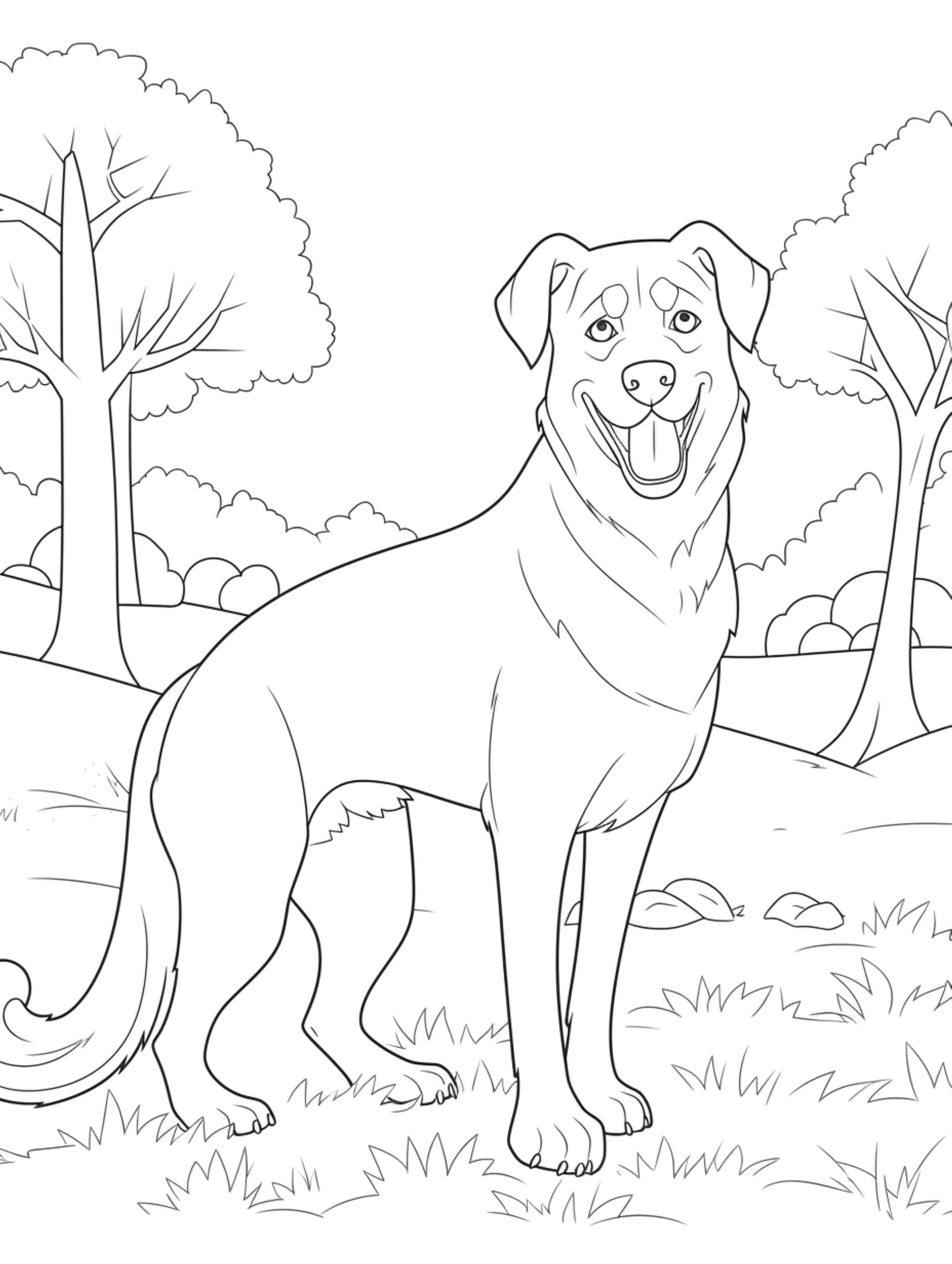 rottweiler coloring page