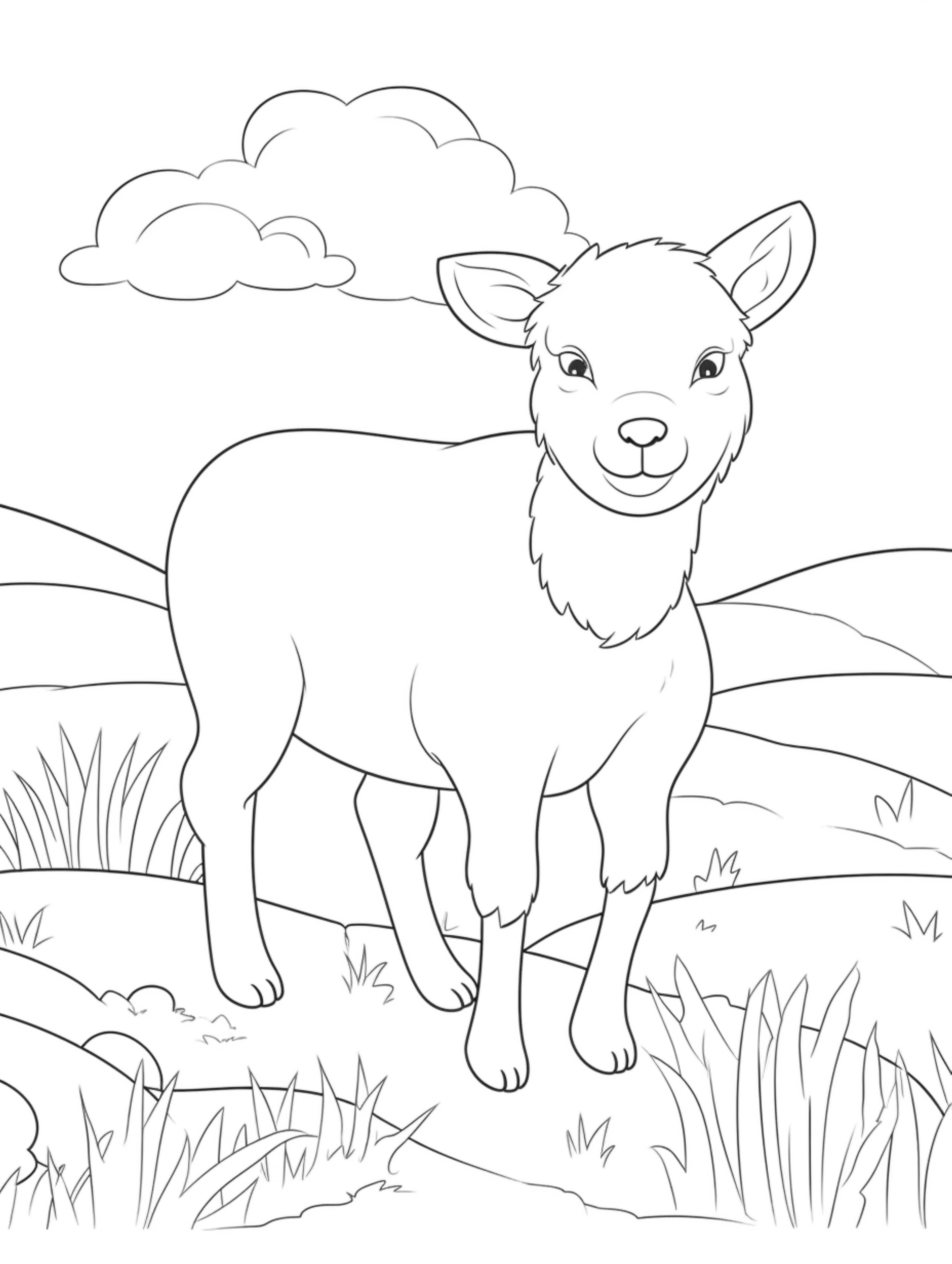 sheep coloring page