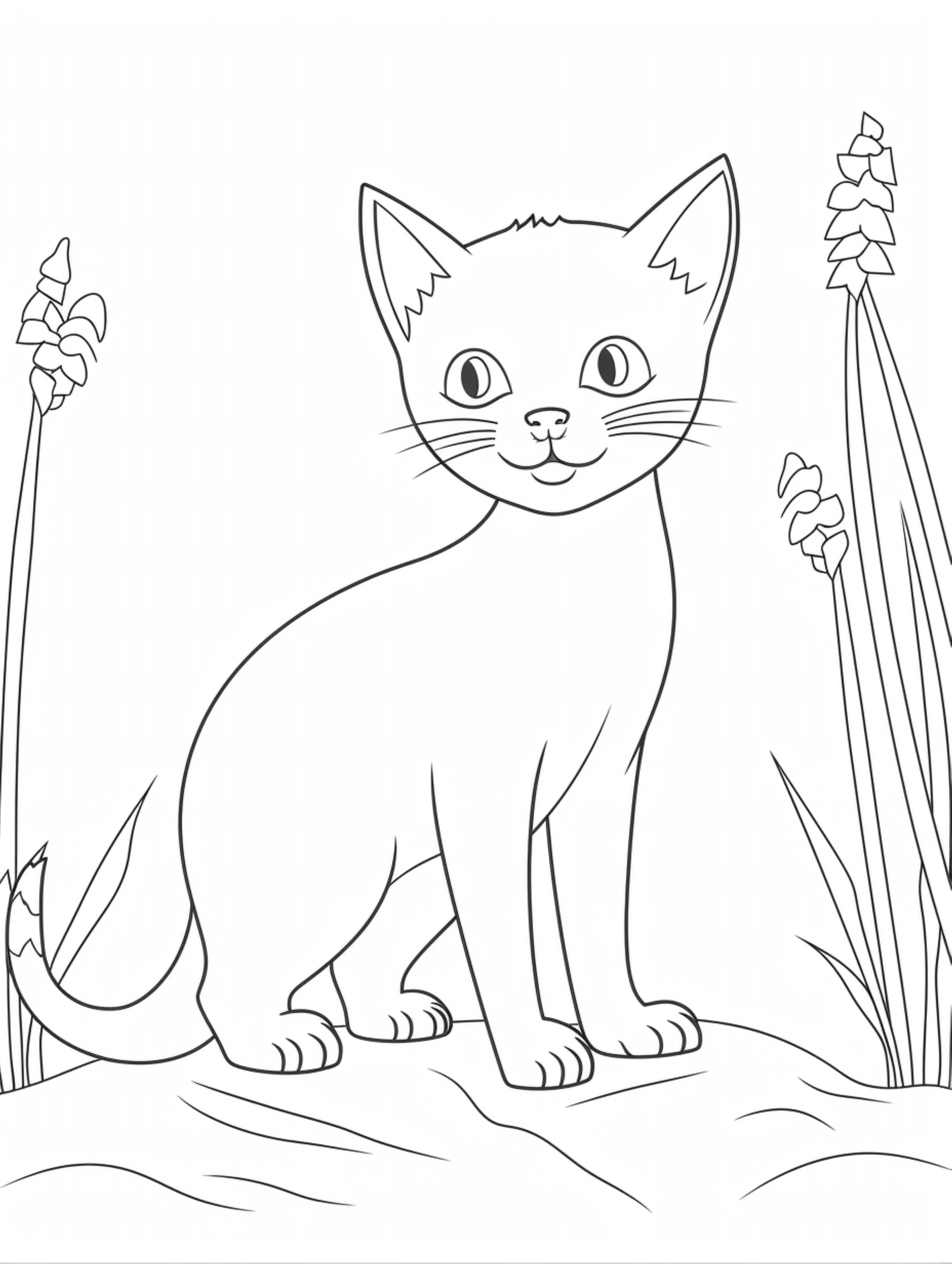 siamese cat coloring page