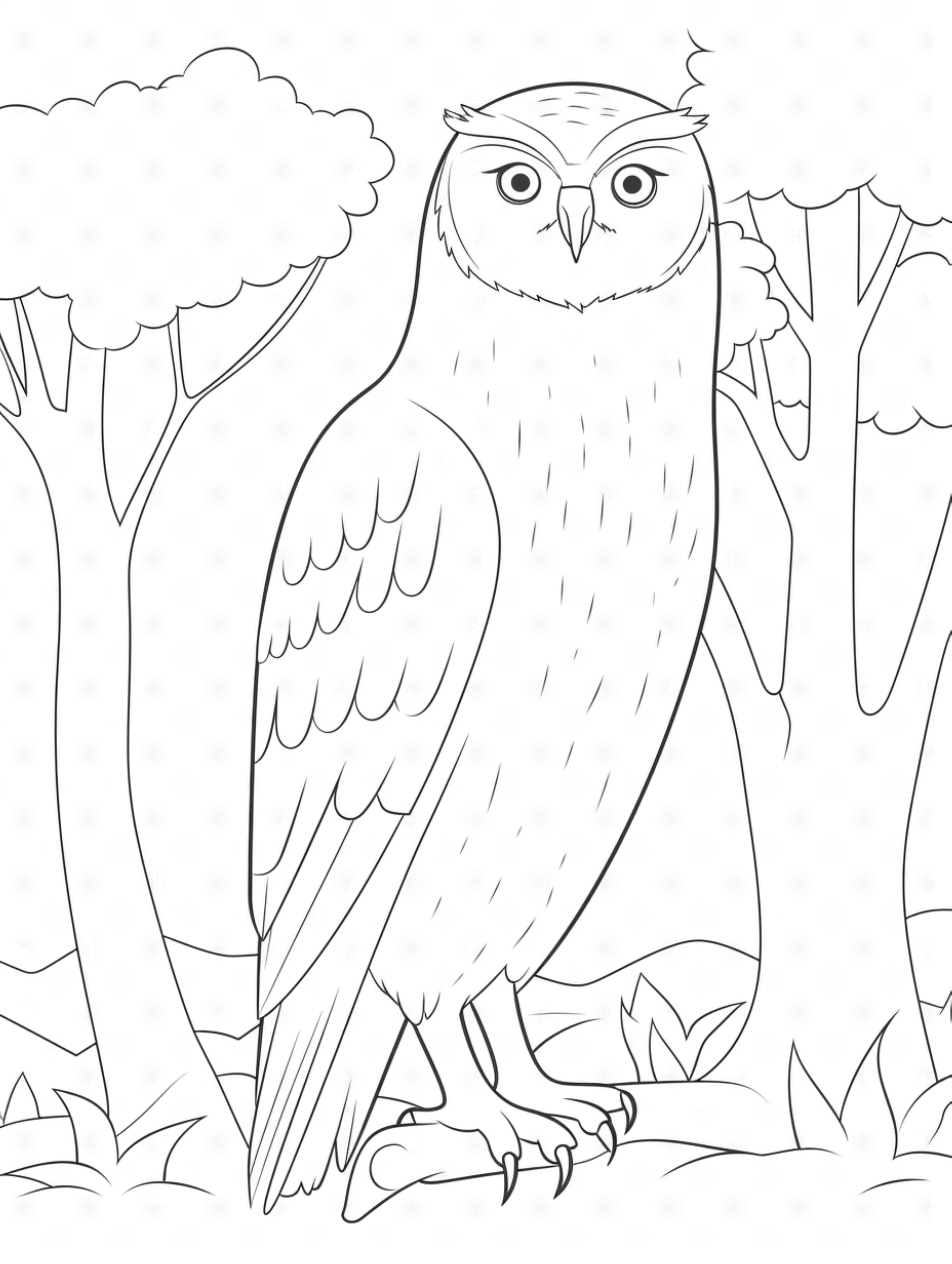 snowy owl coloring pages