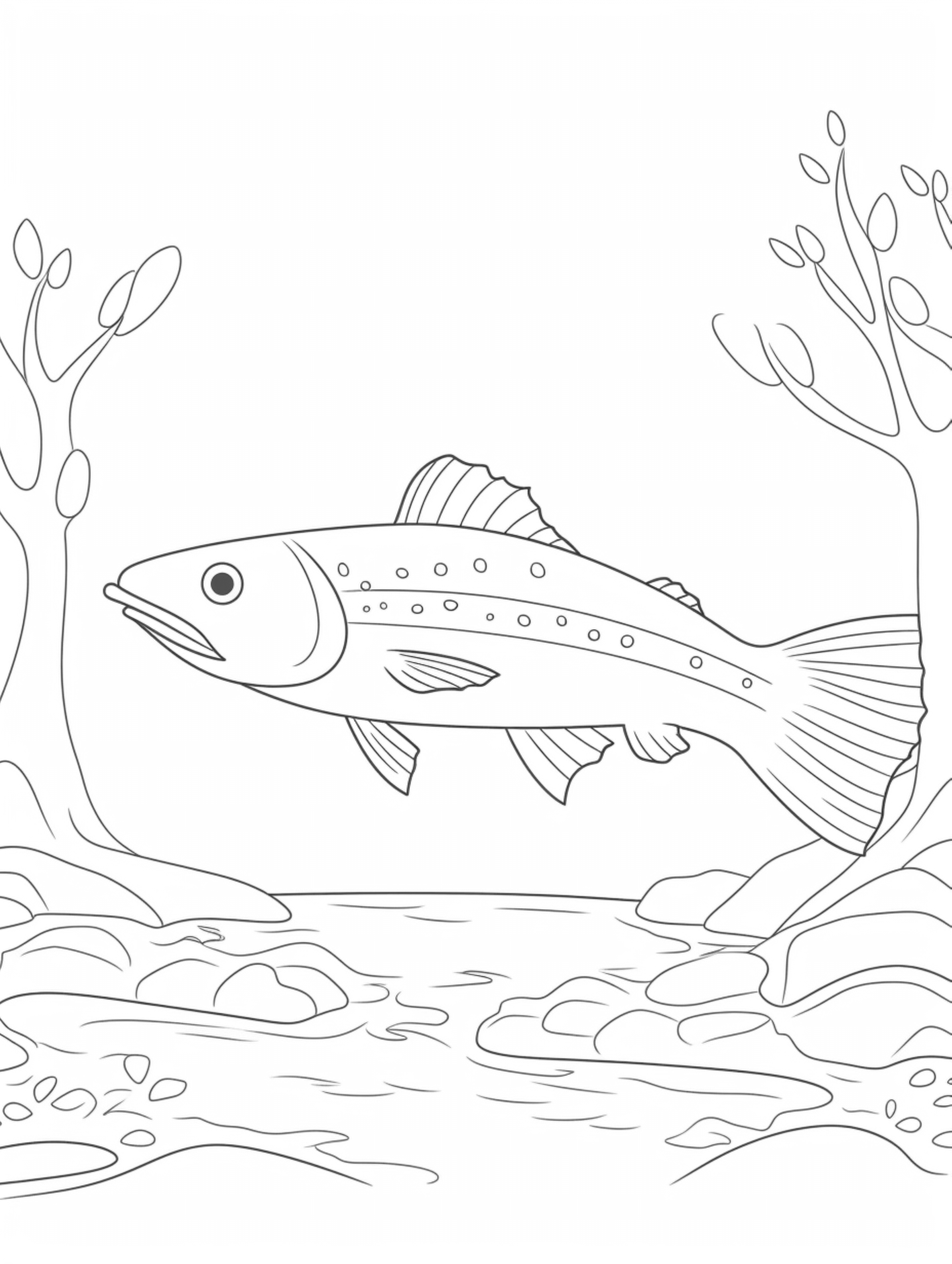 trout coloring pages