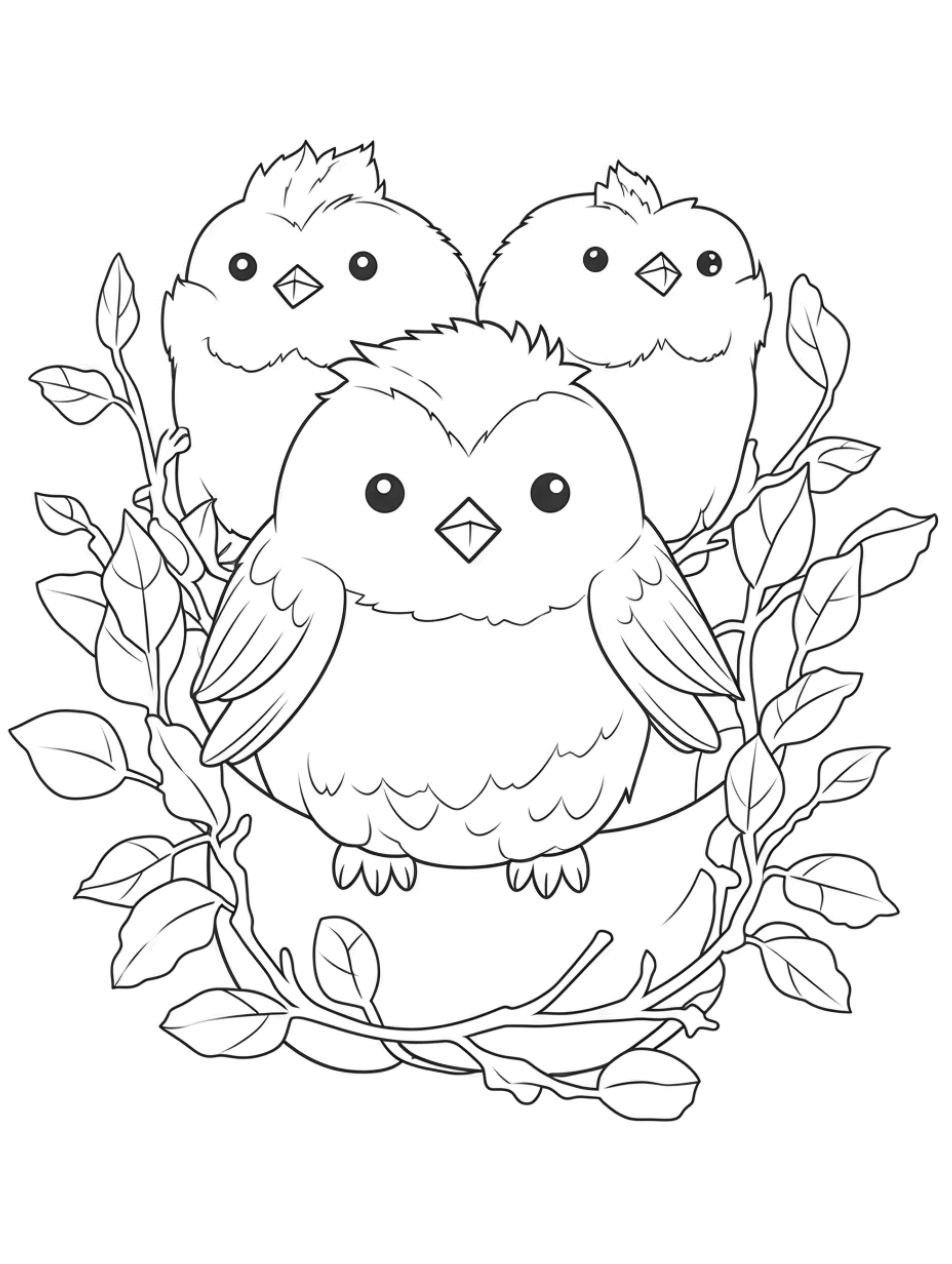 adult coloring pages birds